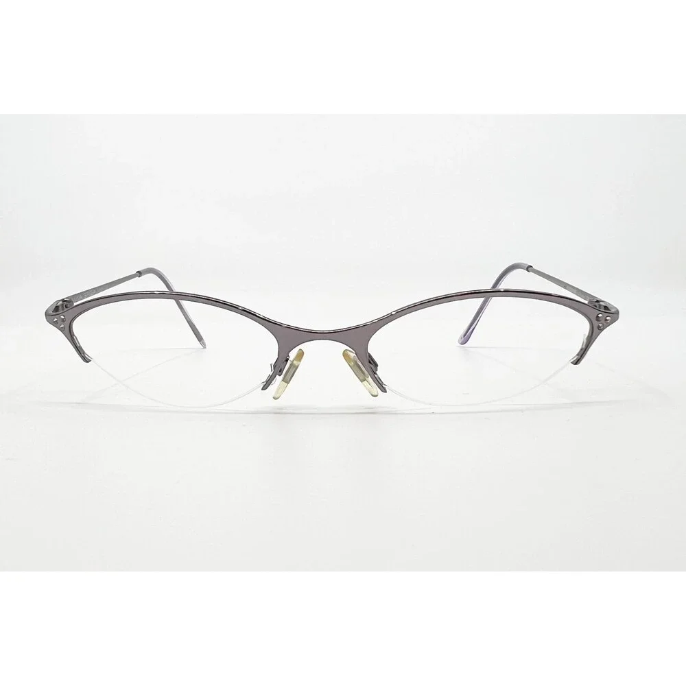 Via Spiga Eyeglasses Women Purple Gabetti 760 Semi Rimless Cat Eye 49-18-135